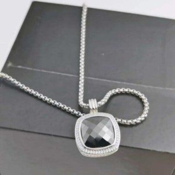 David Yurman Black Onyx Pendant Necklace - Picture 5 of 7